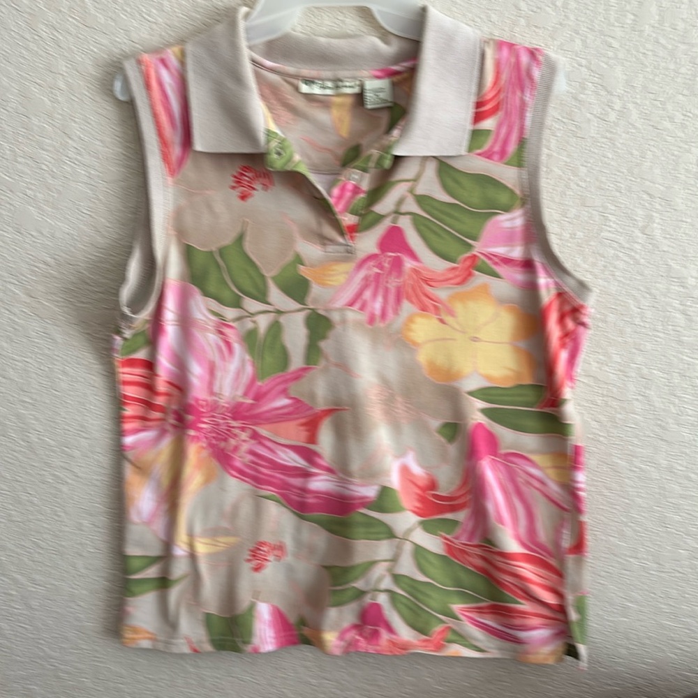 Tropical sleeveless tank - medium size